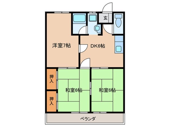 メゾンソレイユの物件間取画像